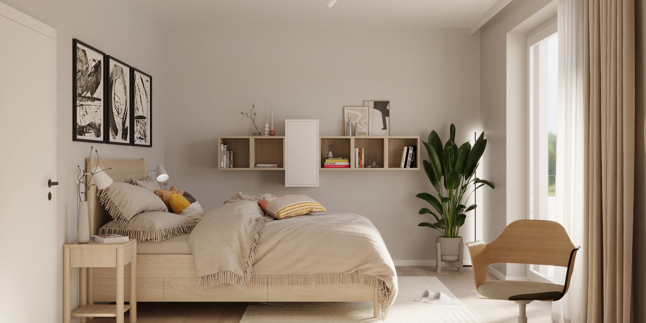 Panoramavorschau des Hauptschlafzimmers im Ikea House