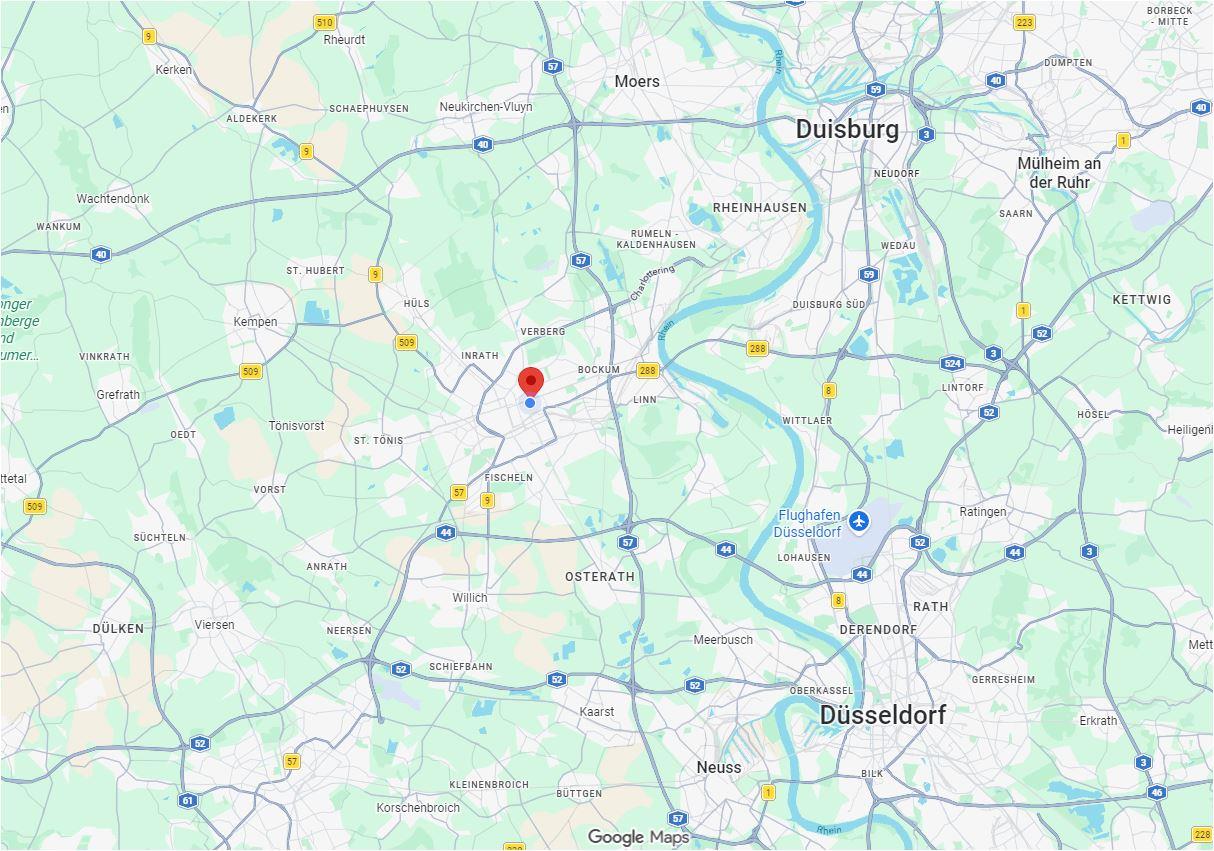 Makrolage zwischen Krefeld, Düsseldorf und Duisburg