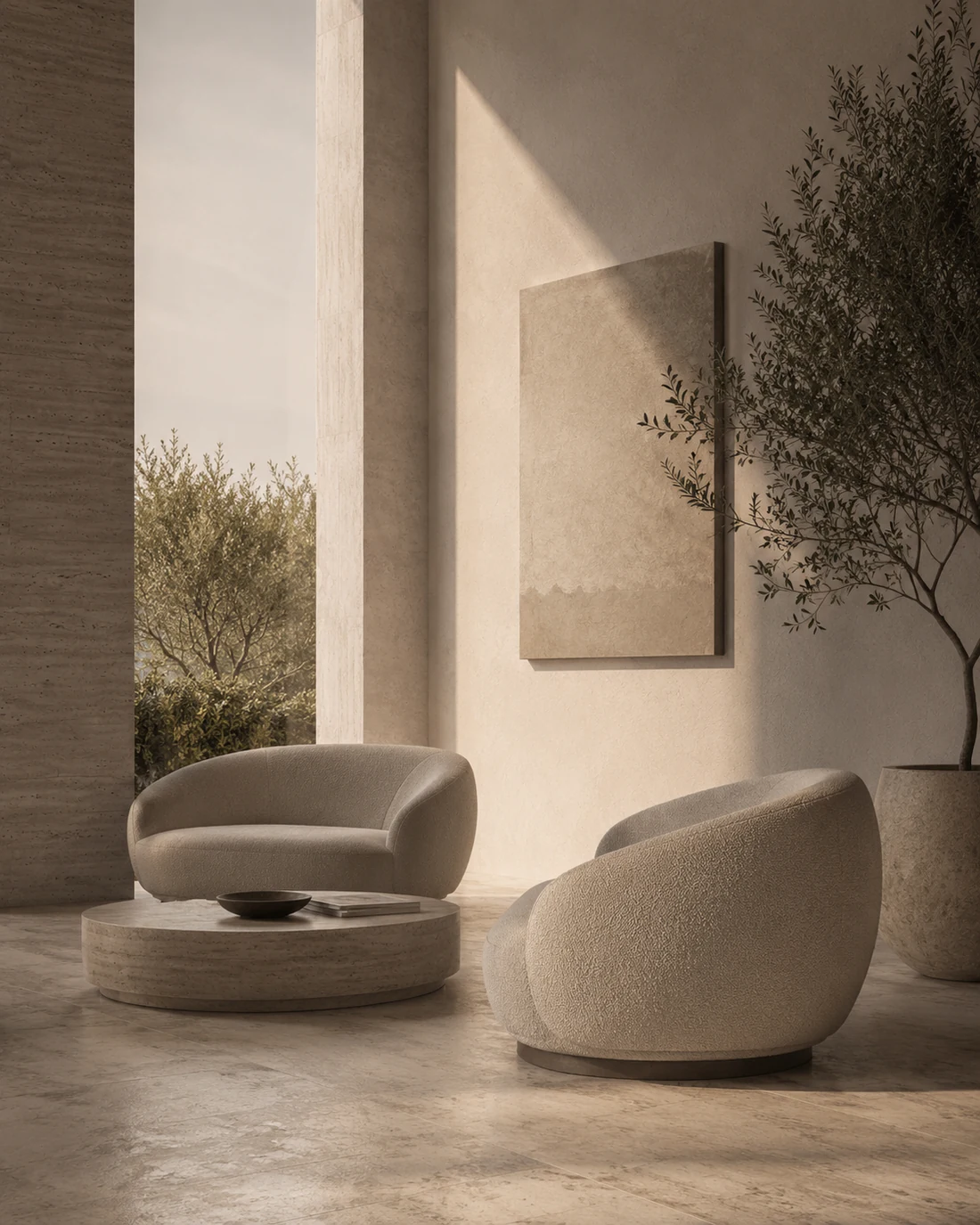 Ruhiges zeitgenössisches Interieur