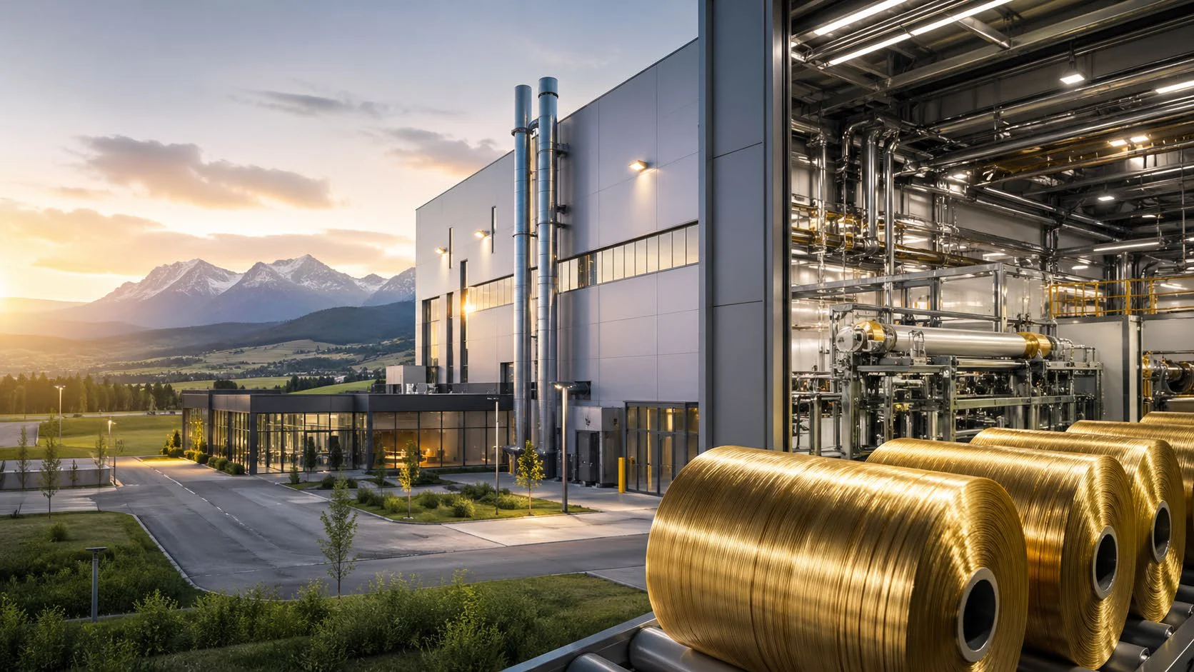 Industrieller Basaltcluster in der Slowakei